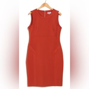 Calvin Klein scuba seam sheath dress NEW size 12